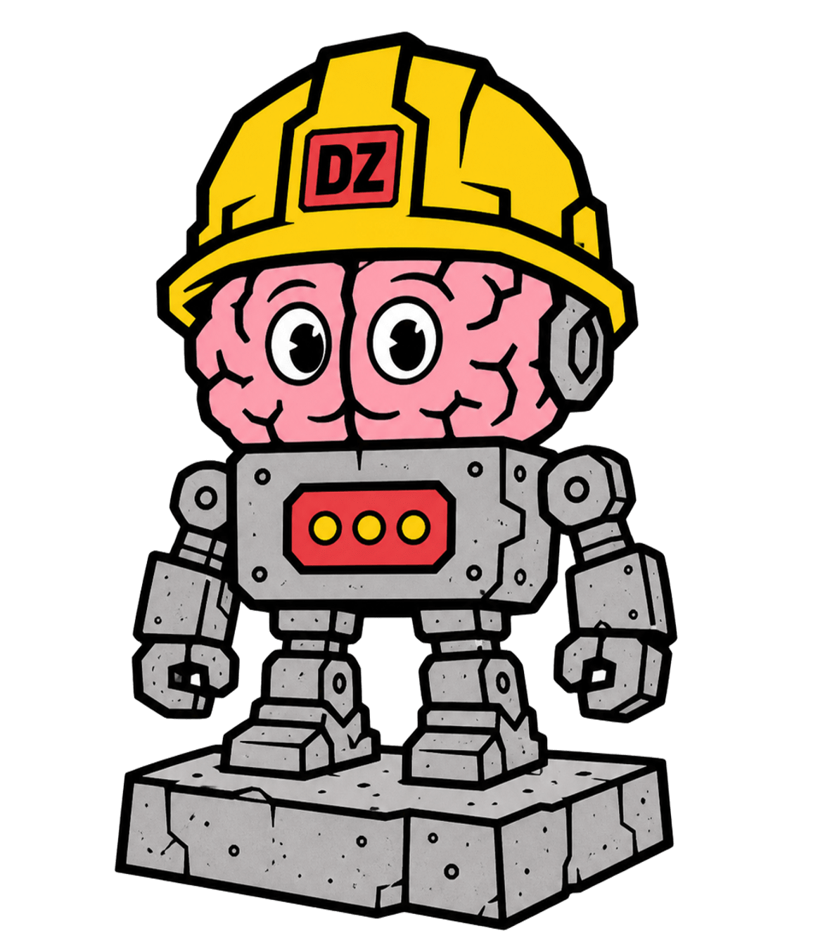 Deploza brain robot mascot